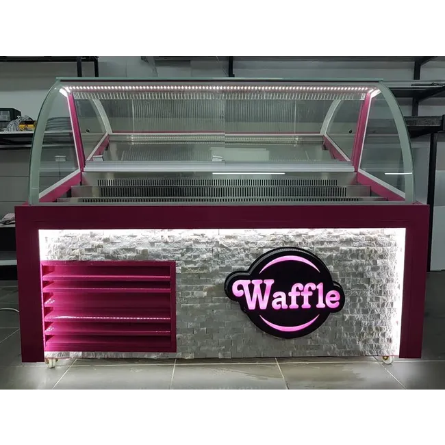 Waffle Dolabı Pembe Model