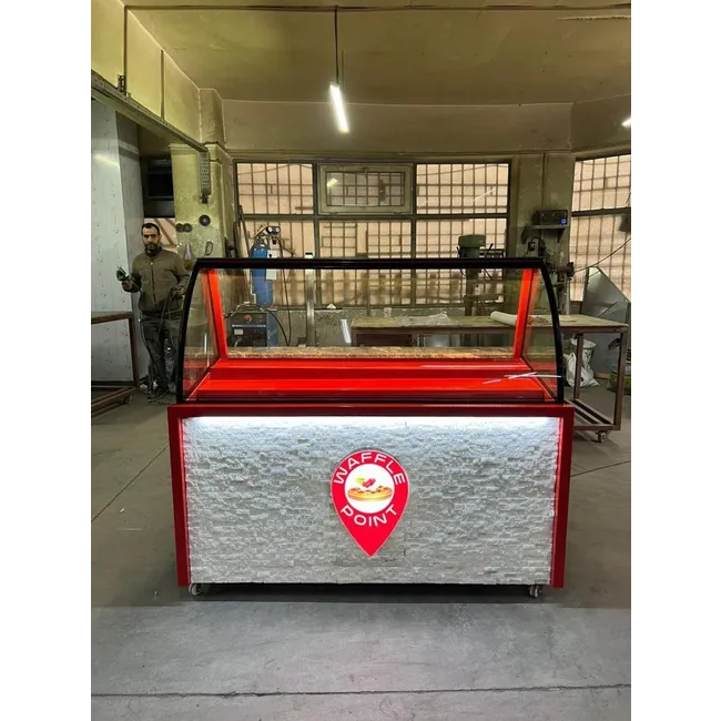 Waffle Dolabı Kırmızı Taşlı Model