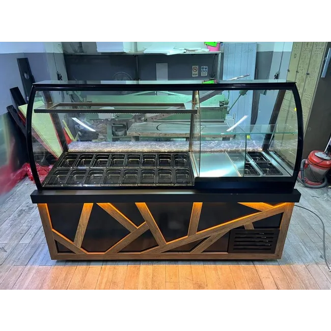 Kumpir Waffle Dolabı Ahşap Model