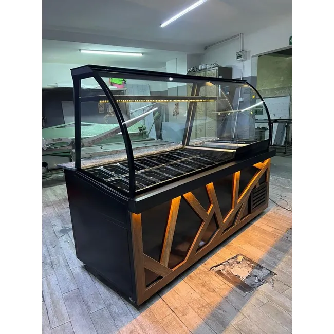 Kumpir Waffle Dolabı Ahşap Model